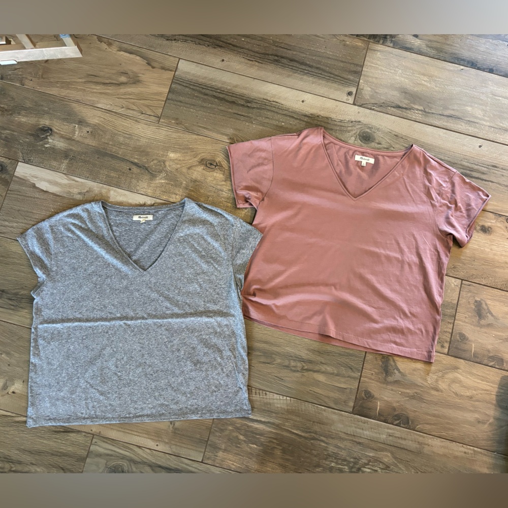 Madewell Set of 2 Softfade Tee’s size M